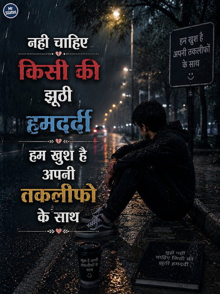 Sad Shayari — Shayari image status
